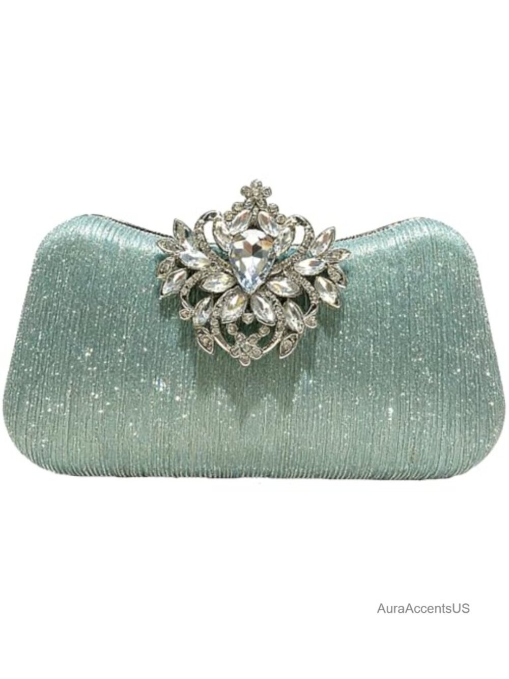 Rhinestone Clasp Evening Clutch Crystal Chain Bag